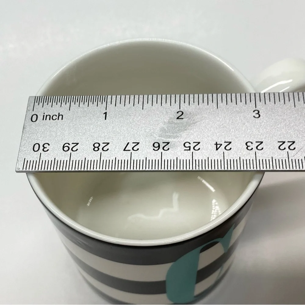 Kate Spade New York Lenox What's in a Name Letter C Mug Coffee/Tea Cup Striped